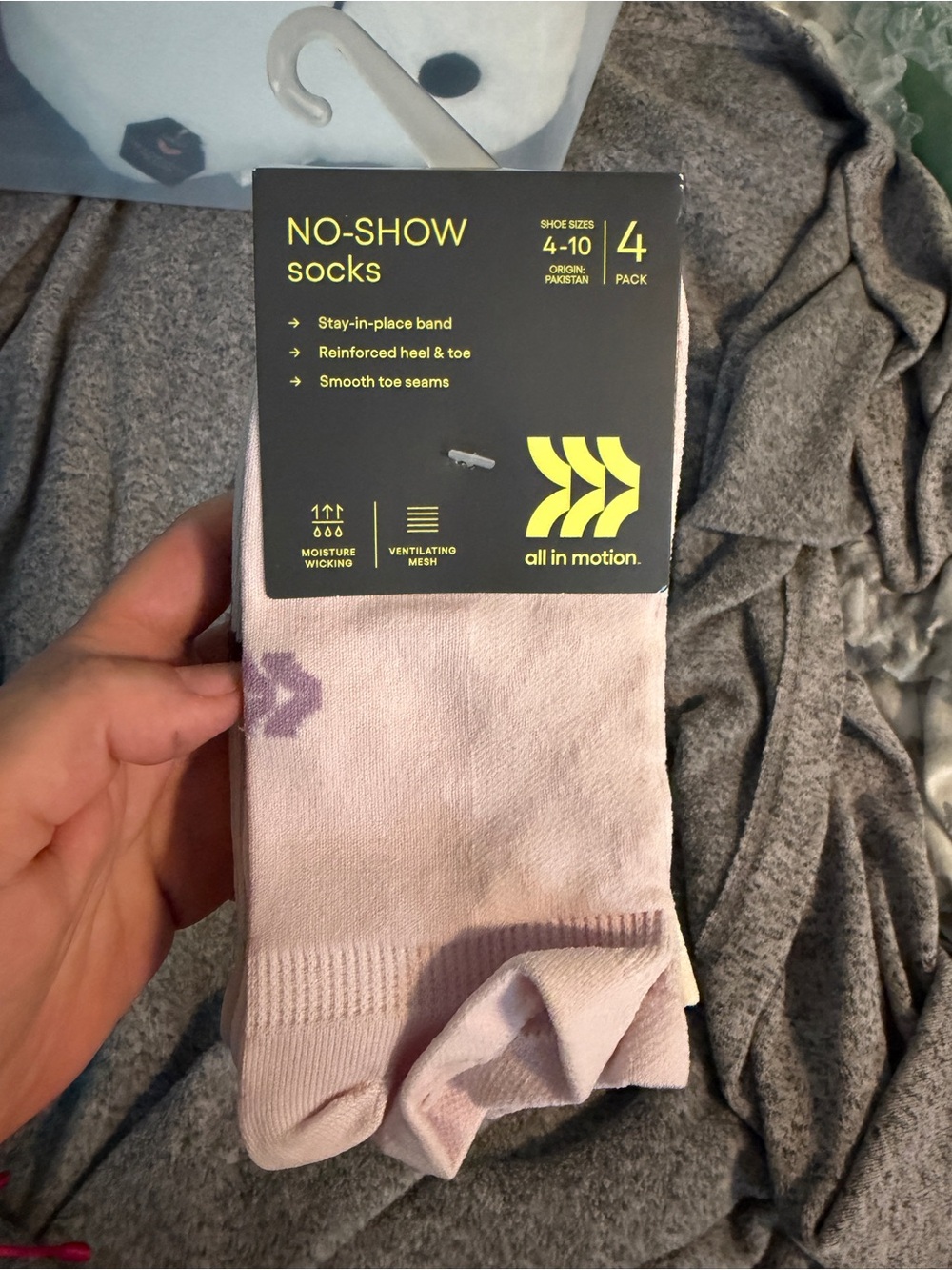 all in motion Light Pink No-Show Athletic Socks - 4 Pack